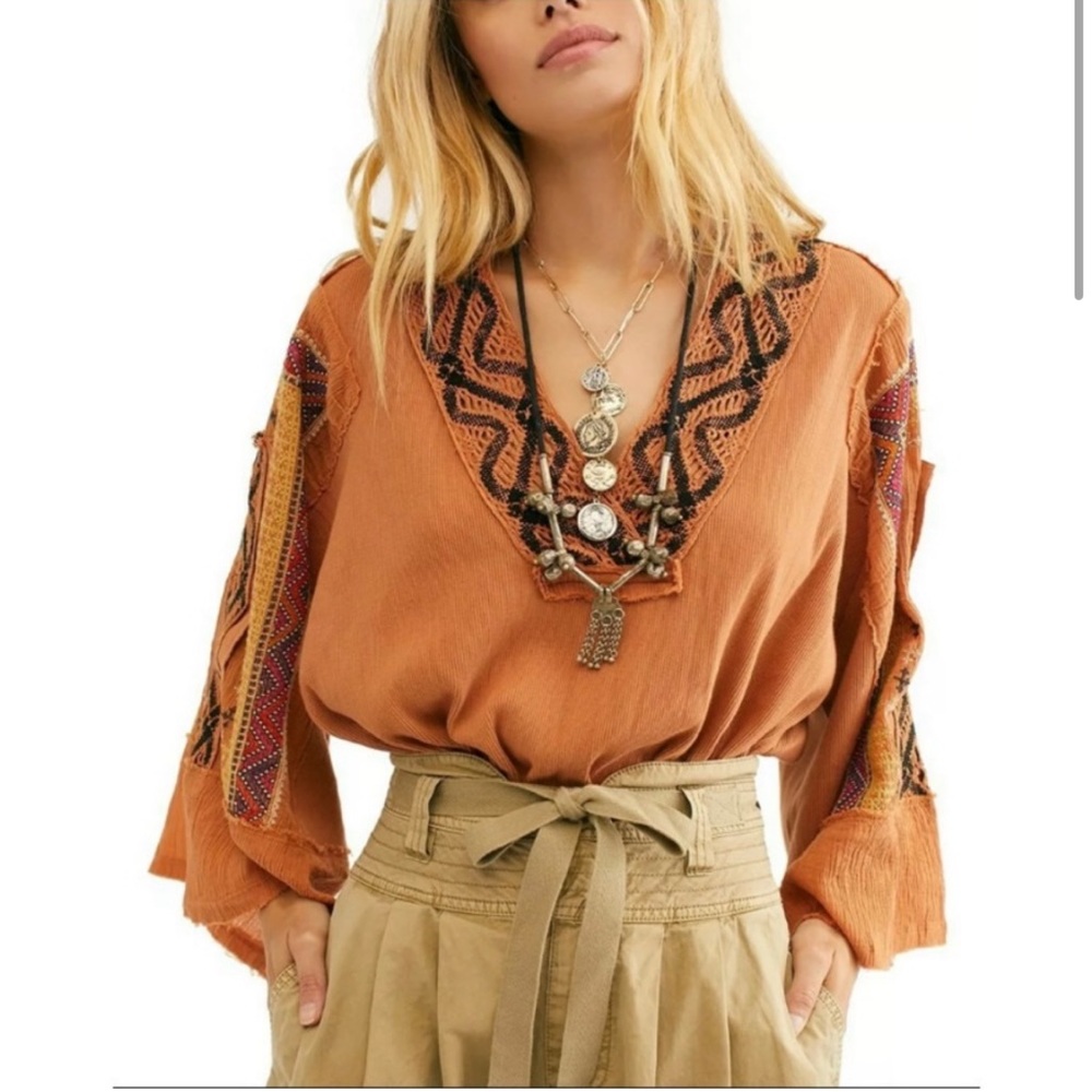 Free people Boho Cross country top size xs - Picture 3 of 4